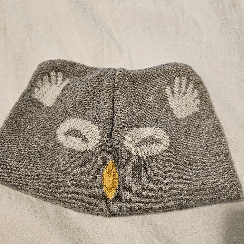 Gray Owl Knit Beanie